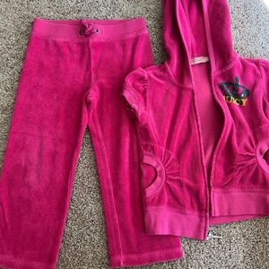 Girl juicy couture tracksuit set 2piece size 2T